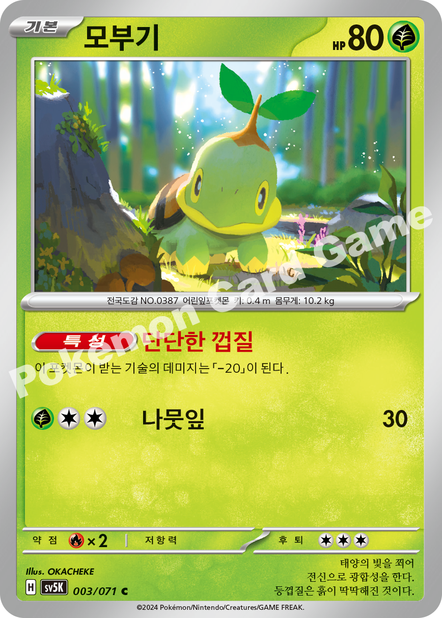 Turtwig 003 — Wild Force (Korean Pokémon TCG card)