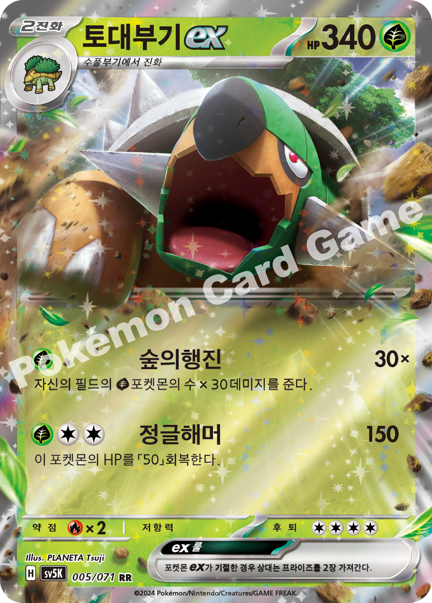 Torterra ex 005 — Wild Force (Korean Pokémon TCG card)