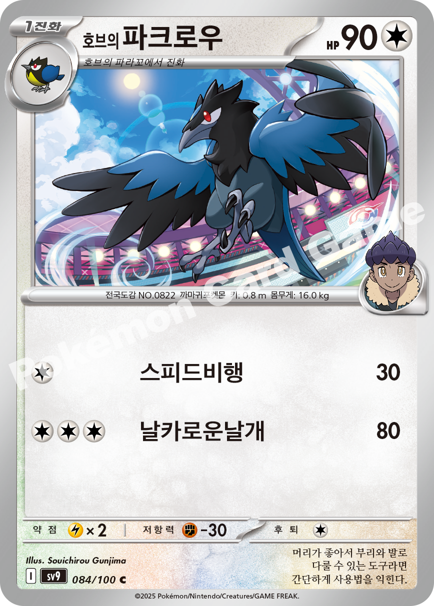 Hop's Corvisquire 084 — Battle Partners (Korean Pokémon TCG card)