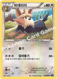 Herdier 050 — Collection X (Korean Pokémon TCG card)