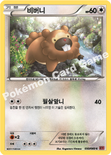 Bidoof 050 — Collection Y (Korean Pokémon TCG card)