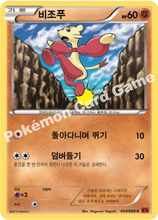 Mienfoo 054 — Furious Fists (Korean Pokémon TCG card)