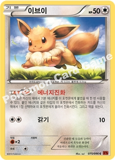 Eevee 075 — Furious Fists (Korean Pokémon TCG card)