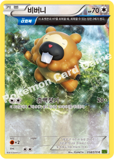 Bidoof 058 — Tidal Storm (Korean Pokémon TCG card)