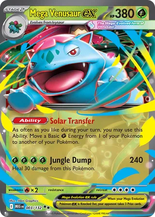 Mega Venusaur ex 003/132 — Mega Evolution (English Pokémon TCG card)