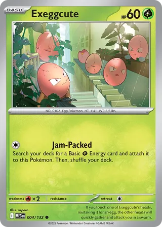 Exeggcute 004/132 — Mega Evolution (English Pokémon TCG card)