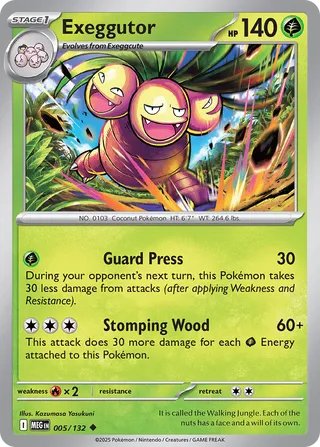 Exeggutor 005/132 — Mega Evolution (English Pokémon TCG card)