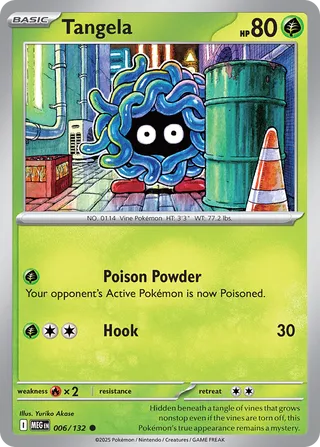 Tangela 006/132 — Mega Evolution (English Pokémon TCG card)