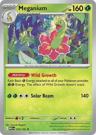 Meganium 010/132 — Mega Evolution (English Pokémon TCG card)