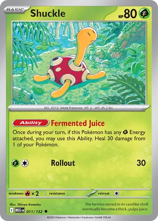 Shuckle 011/132 — Mega Evolution (English Pokémon TCG card)