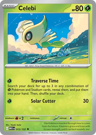 Celebi 012/132 — Mega Evolution (English Pokémon TCG card)