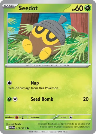 Seedot 013/132 — Mega Evolution (English Pokémon TCG card)