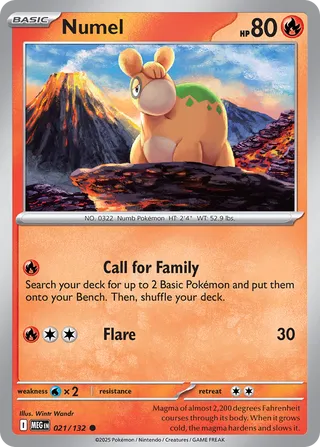 Numel 021/132 — Mega Evolution (English Pokémon TCG card)