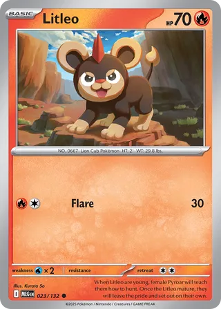 Litleo 023/132 — Mega Evolution (English Pokémon TCG card)