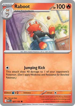 Raboot 027/132 — Mega Evolution (English Pokémon TCG card)