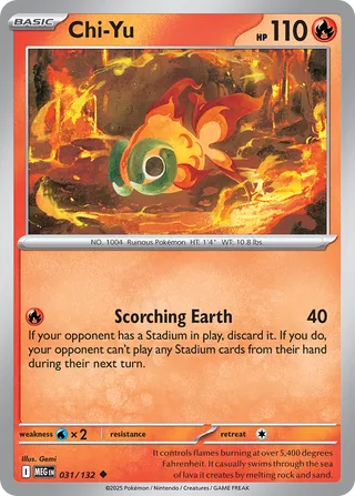Chi-Yu 031/132 — Mega Evolution (English Pokémon TCG card)