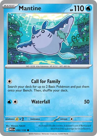 Mantine 032/132 — Mega Evolution (English Pokémon TCG card)