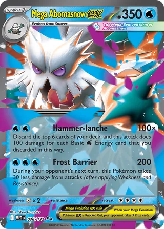 Mega Abomasnow ex 036/132 — Mega Evolution (English Pokémon TCG card)