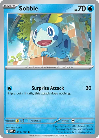Sobble 039/132 — Mega Evolution (English Pokémon TCG card)
