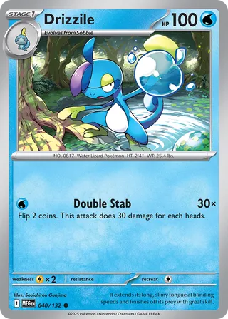 Drizzile 040/132 — Mega Evolution (English Pokémon TCG card)