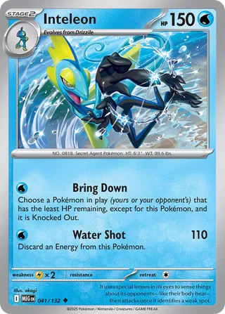 Inteleon 041/132 — Mega Evolution (English Pokémon TCG card)