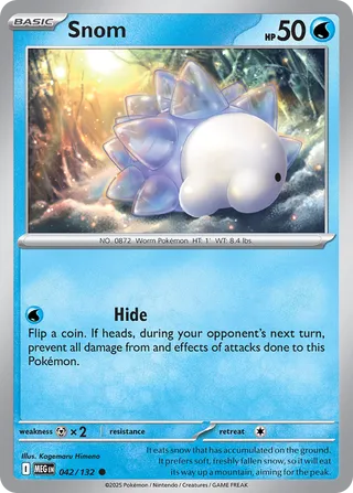 Snom 042/132 — Mega Evolution (English Pokémon TCG card)