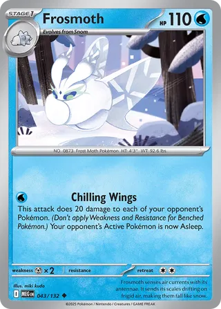 Frosmoth 043/132 — Mega Evolution (English Pokémon TCG card)
