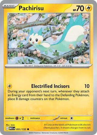 Pachirisu 051/132 — Mega Evolution (English Pokémon TCG card)