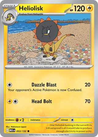 Heliolisk 053/132 — Mega Evolution (English Pokémon TCG card)