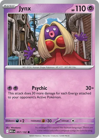 Jynx 057/132 — Mega Evolution (English Pokémon TCG card)