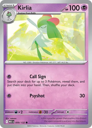 Kirlia 059/132 — Mega Evolution (English Pokémon TCG card)