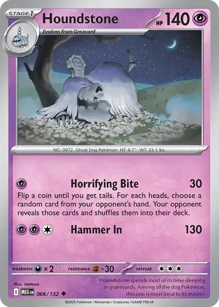 Houndstone 066/132 — Mega Evolution (English Pokémon TCG card)