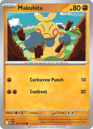 Makuhita 072/132 — Mega Evolution (English Pokémon TCG card)