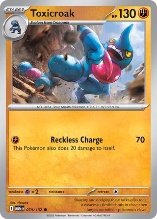 Toxicroak 079/132 — Mega Evolution (English Pokémon TCG card)