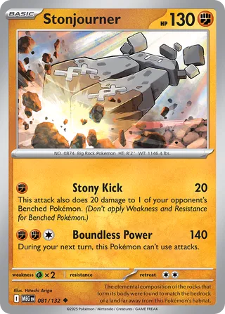 Stonjourner 081/132 — Mega Evolution (English Pokémon TCG card)