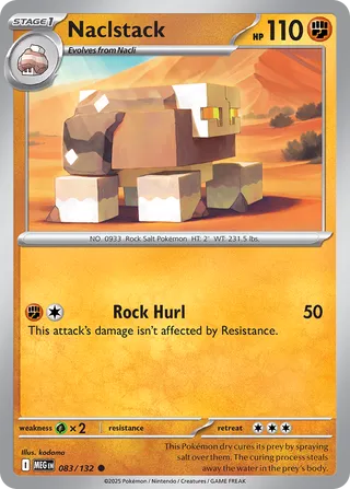 Naclstack 083/132 — Mega Evolution (English Pokémon TCG card)