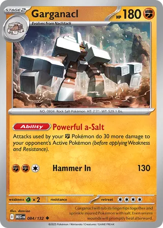Garganacl 084/132 — Mega Evolution (English Pokémon TCG card)