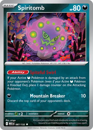 Spiritomb 087/132 — Mega Evolution (English Pokémon TCG card)