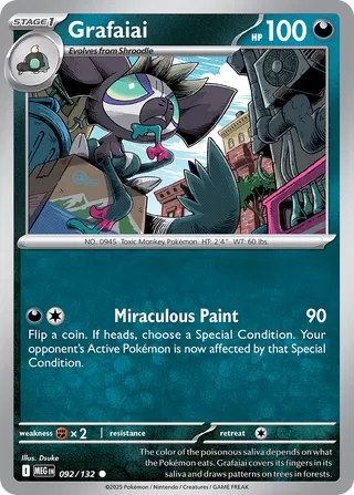 Grafaiai 092/132 — Mega Evolution (English Pokémon TCG card)