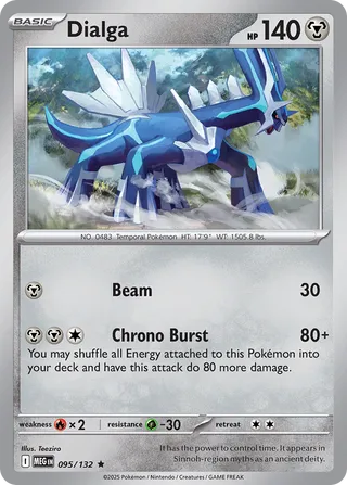 Dialga 095/132 — Mega Evolution (English Pokémon TCG card)
