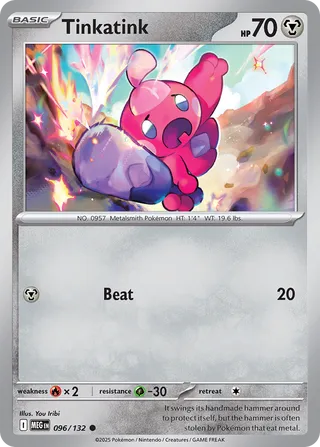 Tinkatink 096/132 — Mega Evolution (English Pokémon TCG card)