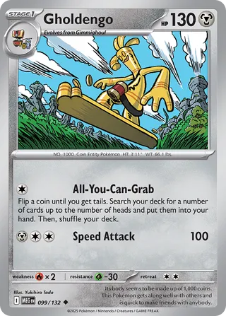 Gholdengo 099/132 — Mega Evolution (English Pokémon TCG card)