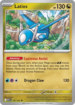 Latios 101/132 — Mega Evolution (English Pokémon TCG card)
