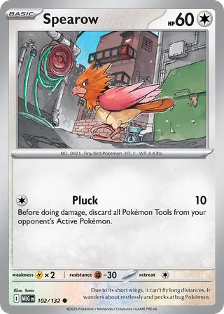 Spearow 102/132 — Mega Evolution (English Pokémon TCG card)