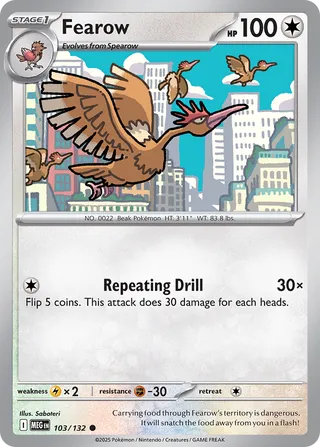 Fearow 103/132 — Mega Evolution (English Pokémon TCG card)