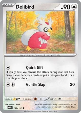 Delibird 105/132 — Mega Evolution (English Pokémon TCG card)