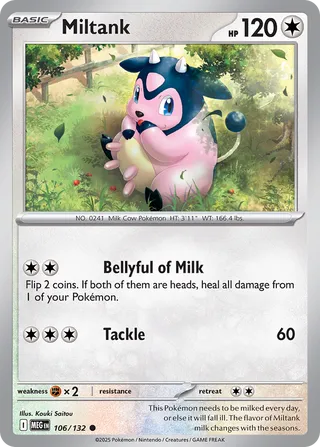 Miltank 106/132 — Mega Evolution (English Pokémon TCG card)