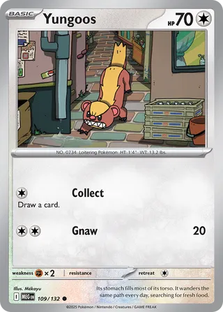 Yungoos 109/132 — Mega Evolution (English Pokémon TCG card)