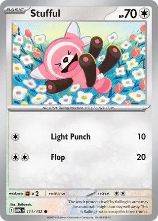 Stufful 111/132 — Mega Evolution (English Pokémon TCG card)