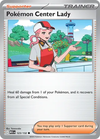 Pokémon Center Lady 123/132 — Mega Evolution (English Pokémon TCG card)